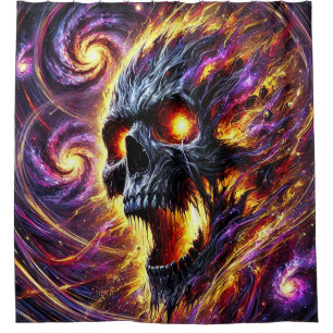 Scary Skull Design Shower Curtain