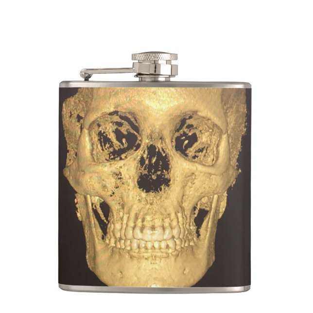 Scary Skull Hip Flask (Front)