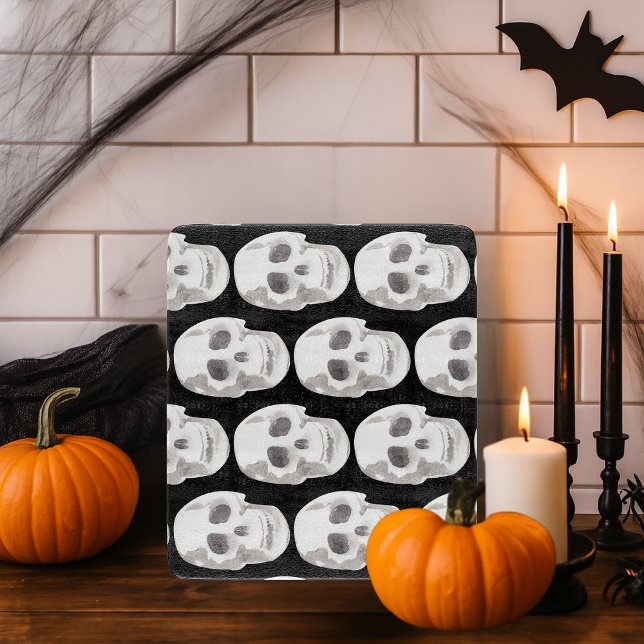 Scary Skull Pattern | Black & White Halloween  Cutting Board (Creator Uploaded)