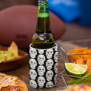 Scary Skull Pattern Halloween Can Cooler