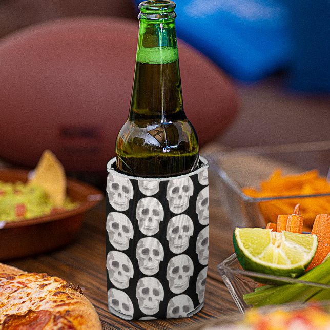 Scary Skull Pattern Halloween Can Cooler (Creator Uploaded)
