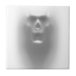 scary skull tile