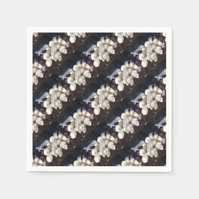 Scary Skulls with popping eyeballs Napkin (Front)