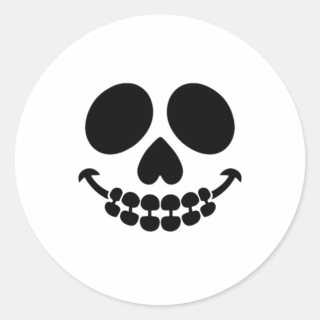 Scary smile. classic round sticker (Front)