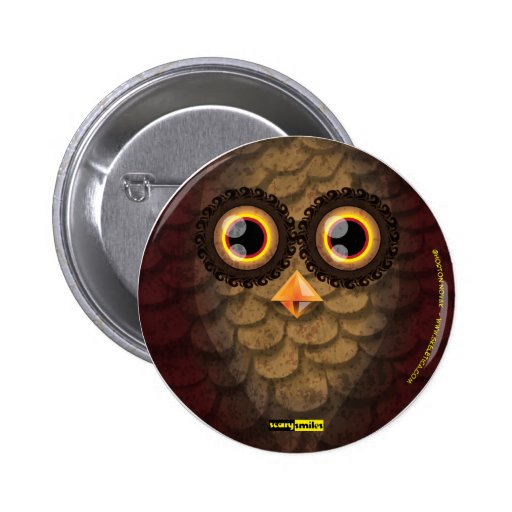 Scary Smiles - The Owl Buttons | Zazzle.co.uk