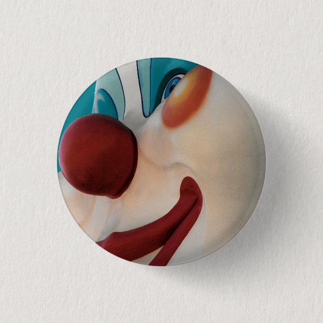 Scary Smiling Circus Clown Small Button (Front)