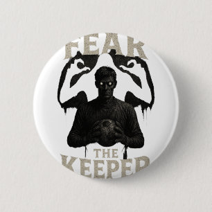 Scary Soccer Goalkeeper Horror Fear The Keeper Hal 6 Cm Round Badge