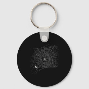 Scary Spider Web - Black Widow Halloween Key Ring