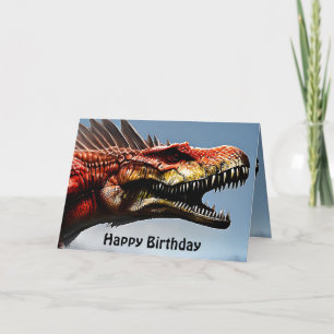 Scary Spinosaurus Dinosaur,  Birthday Card