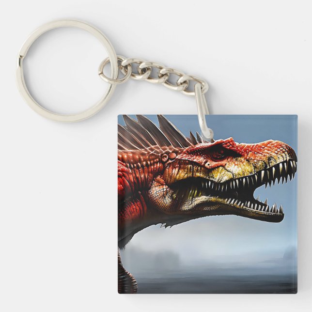 Scary Spinosaurus Dinosaur, Key Ring (Front)