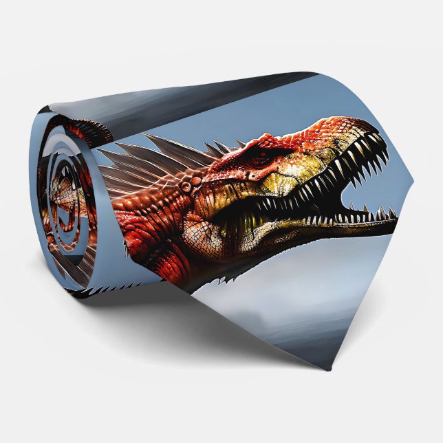 Scary Spinosaurus Dinosaur, Tie (Rolled)
