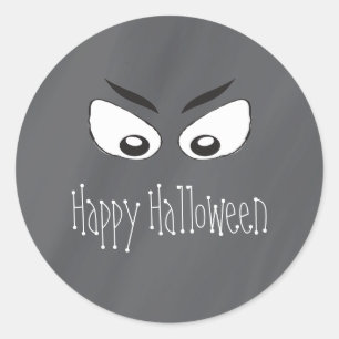 Scary Spooky Eyes Classic Round Sticker