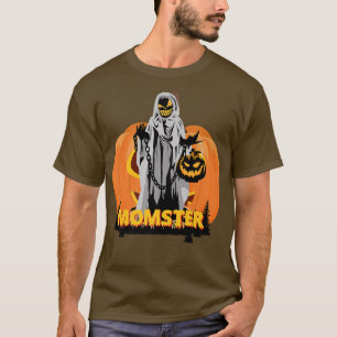 Scary spooky Halloween pumpkin momster mum women T-Shirt