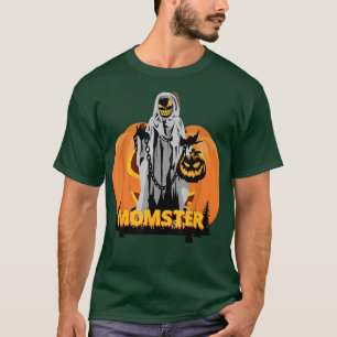 Scary spooky Halloween pumpkin momster mum women T-Shirt