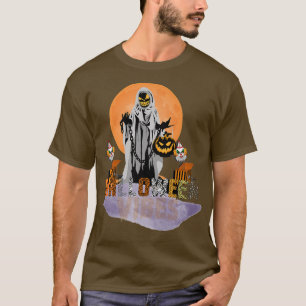 Scary spooky Halloween vibes witch funny quote  T-Shirt