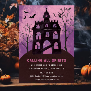 Scary Spooky Haunted House Halloween Fun Party  Invitation