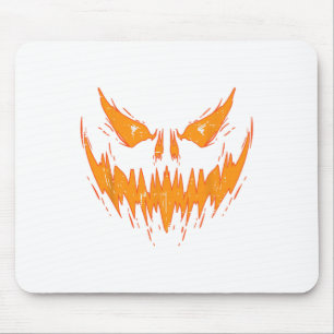 Scary Spooky Jack O Lantern Face Pumpkin Halloween Mouse Mat