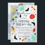 Scary Spooky Little Boo Halloween Birthday Invitation<br><div class="desc">Beautiful Invitation to celebrate Special occasions and festivals comes with digital and E-invitation as per your request. We would love to replicate our designs to make multiple products like rsvp cards, labels envelopes, and more. Customisation is available for ready to print on request at info@shamaurcreatif@gmail.com Look Forward to hearing from...</div>
