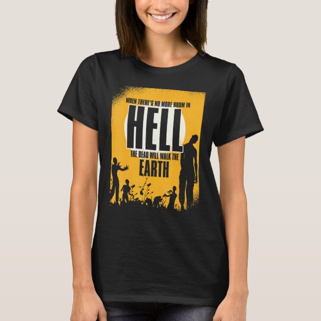 Scary Spooky Zombie Horror Fan Tee (Front)