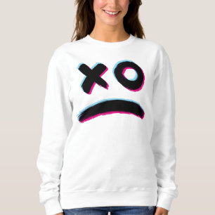 Scary Stroke Smile Face Glitch Happy Halloween Sweatshirt