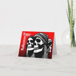 Scary Surprise Halloween Card Pirate Skull 1