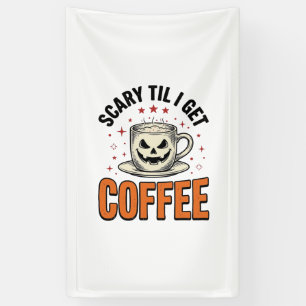 Scary Til Coffee Vintage Halloween Coffee Shirt_1 Banner