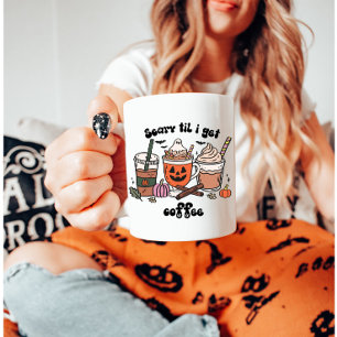 Scary Til I Get Coffee Halloween Mug