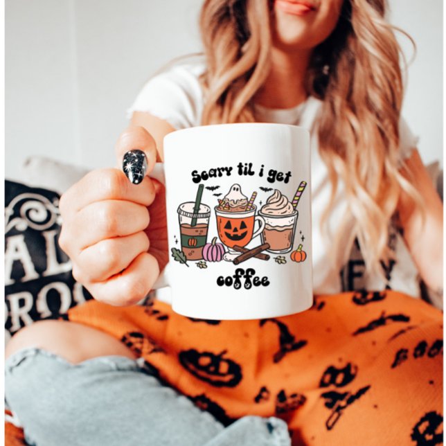 Scary Til I Get Coffee Halloween Mug (Creator Uploaded)