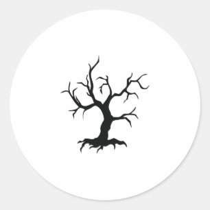 scary tree classic round sticker
