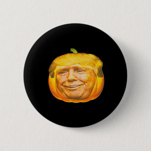 Scary Trumpkin Pumpkin Halloween Party Design 6 Cm Round Badge