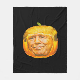 Scary Trumpkin Pumpkin Halloween Party Design Fleece Blanket