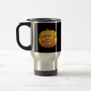 Scary Trumpkin Pumpkin Halloween Party Design Travel Mug