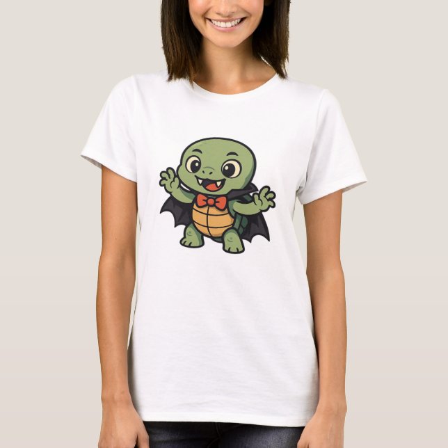 Scary turtle vampire Halloween Oversized T-Shirt (Front)