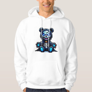 scary ugly skull teddy bear hoodie