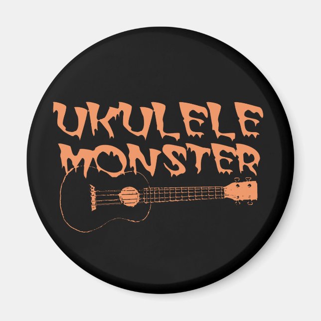 scary ukulele magnet (Front)