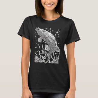 Scary underwater sea fish predator T-Shirt