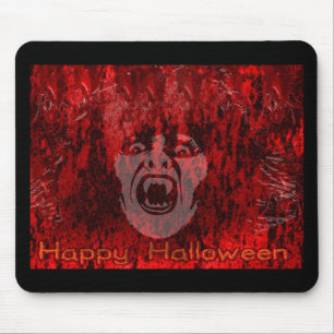 Scary Vampire Lady in Blood Mousepad