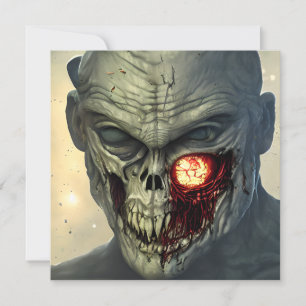Scary Walking Zombie Halloween Card