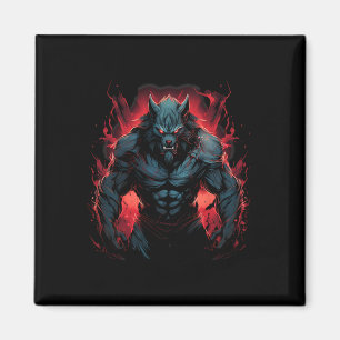 Scary Werewolf Full Moon Halloween Costume Horror Magnet
