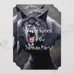 scary werewolf invitation