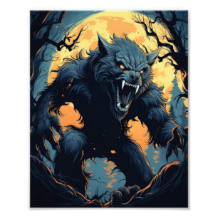 Scary Werewolf Photo Print