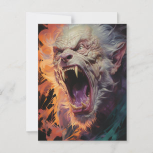 Scary Werewolf Postcard
