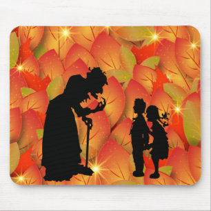 Scary Witch Halloween Mouse Pad