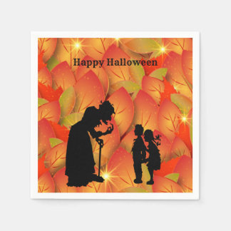 Scary Witch Halloween Paper Napkins