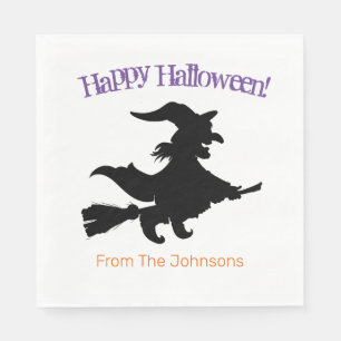 Scary Witch Halloween Paper Party Napkins