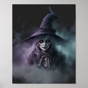 Scary Witch Halloween Poster