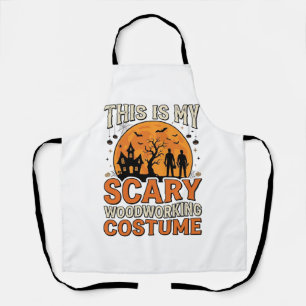 Scary Woodworking Costume Halloween Vintage Design Apron