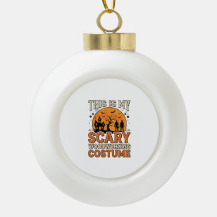 Scary Woodworking Costume Halloween Vintage Design Ceramic Ball Christmas Ornament