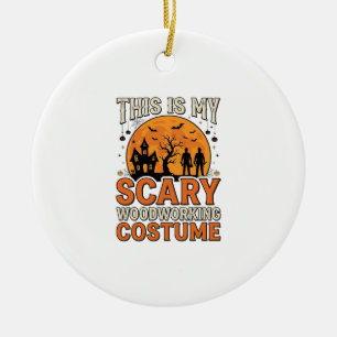 Scary Woodworking Costume Halloween Vintage Design Ceramic Tree Decoration