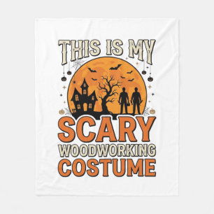 Scary Woodworking Costume Halloween Vintage Design Fleece Blanket